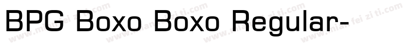 BPG Boxo Boxo Regular字体转换